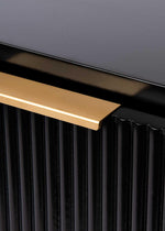 Florence Fluted Bedside Table - Black