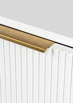 Florence Fluted Bedside Table - White