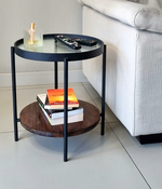 Fluted Glass Side Table