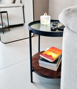 Fluted Glass Side Table