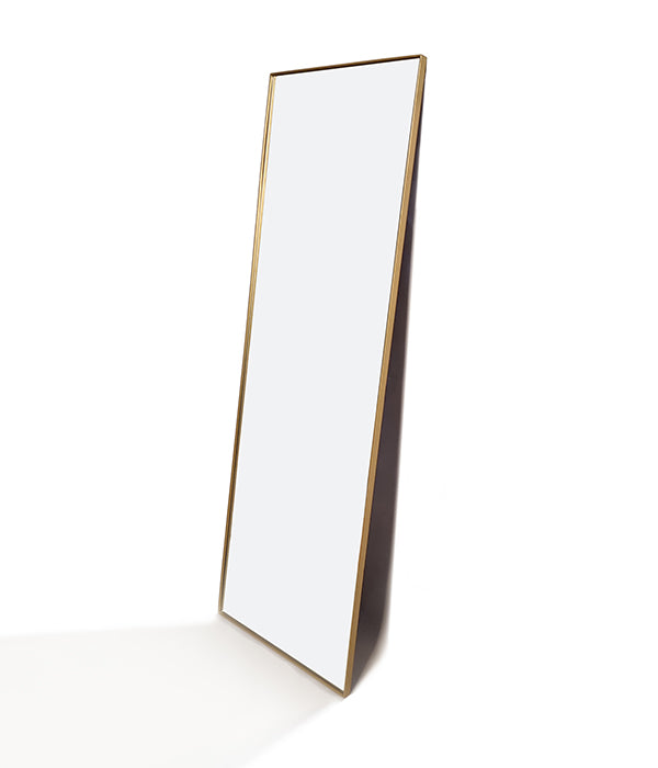 Full Length Rect Gold Mirror - Thin Frame