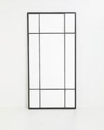 Paned Full Length Mirror - Black