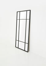 Paned Full Length Mirror - Black