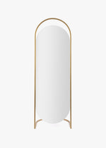 Slant Pill Floor Mirror - Gold