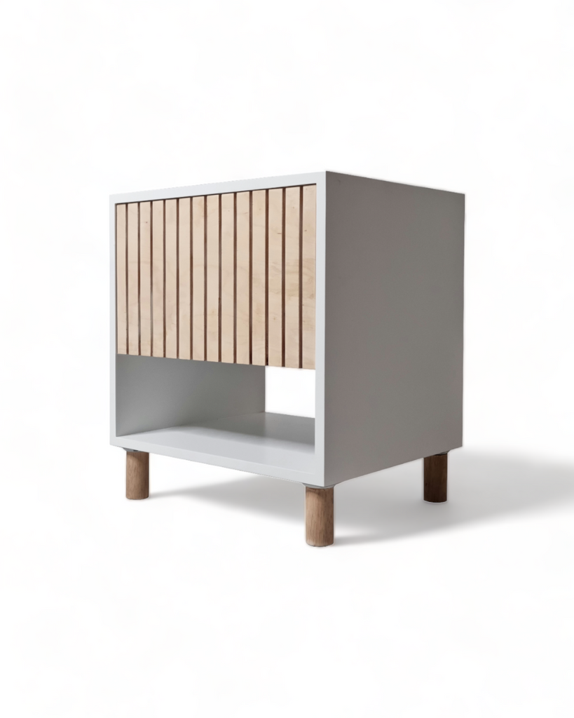 Thendo Bedside Pedestal - White – Native Decor