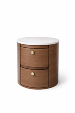 Luna Marble-Top Bedside Table