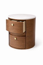 Luna Marble-Top Bedside Table