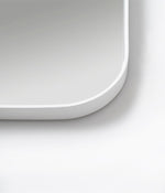 Deep Frame Rounded Rectangle Mirror - White