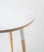 Birch Round Side Table - White