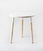 Birch Round Side Table - White