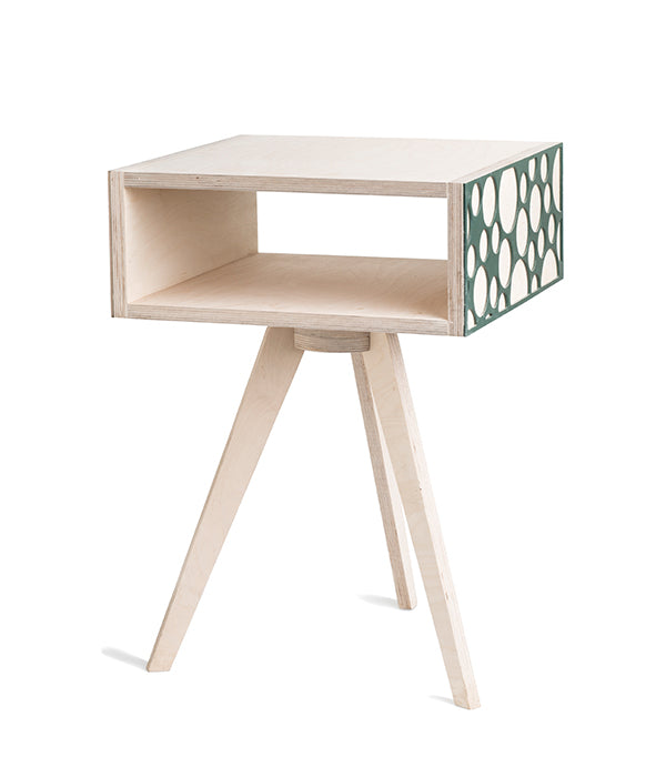 Bubble Bedside Table - Green Back