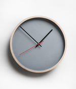 Deep Frame Round Clock - Grey