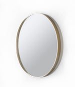Deep Frame Round Mirror Gold