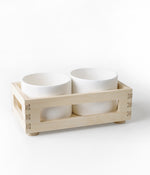 Double Birch Planter Box (Ceramic Pots Included)