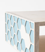 Hexa Bedside Table - Turquoise Back