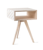 Hexa Bedside Table - White Back