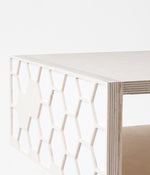 Hexa Bedside Table - White Back