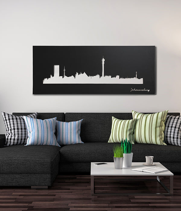 Johannesburg Skyline Black Native Decor