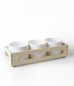 Triple Birch Planter Box (Ceramic Pots Included)