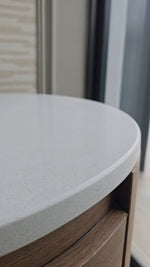 Luna Marble-Top Bedside Table