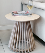 Birch Ribbed Side Table