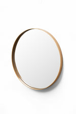 Round Oak Mirror - Deep Frame