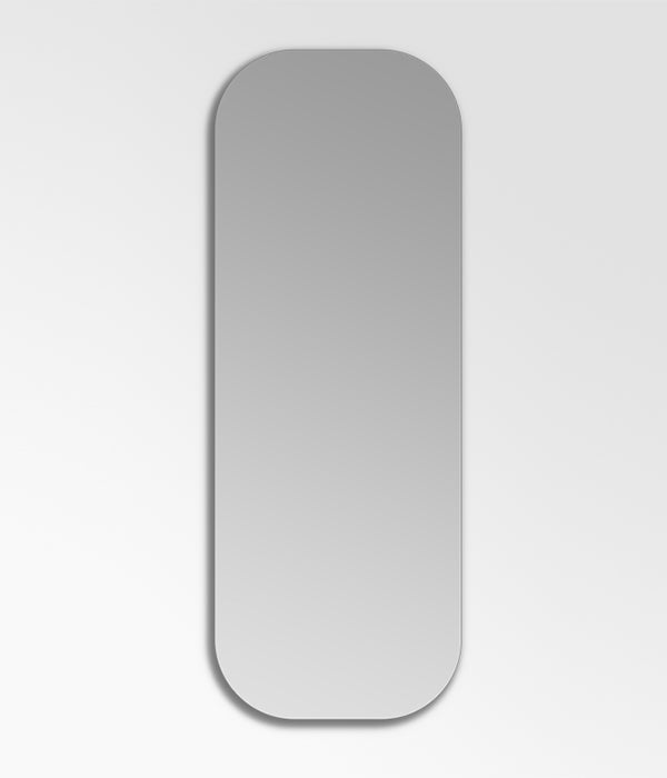 Rounded shop rectangle mirror