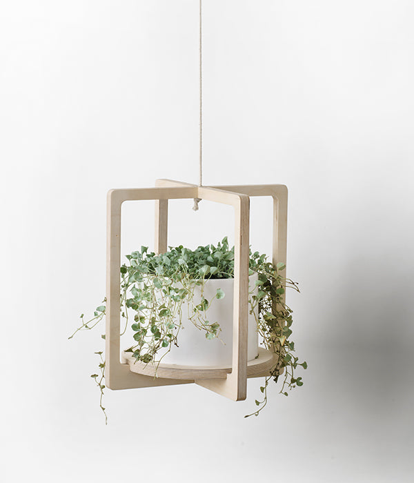 Cube Hanging Pot Plant Holder (Ceramic Pot Included)