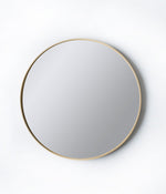Deep Frame Round Mirror Gold