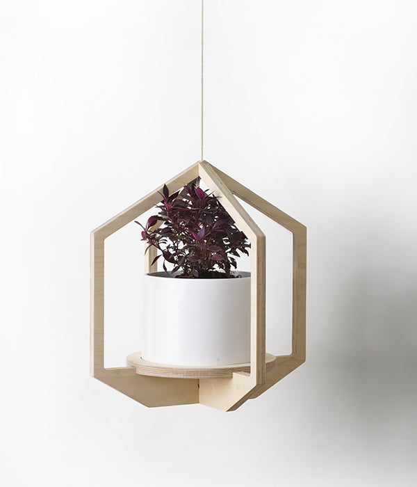 Diamond Hanging Pot Plant Holder (Ceramic Pot Included)