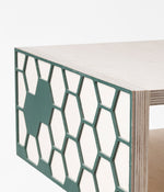 Hexa Bedside Table - Green Back