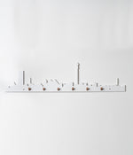 Johannesburg Skyline Wall Hooks White