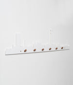 Johannesburg Skyline Wall Hooks White