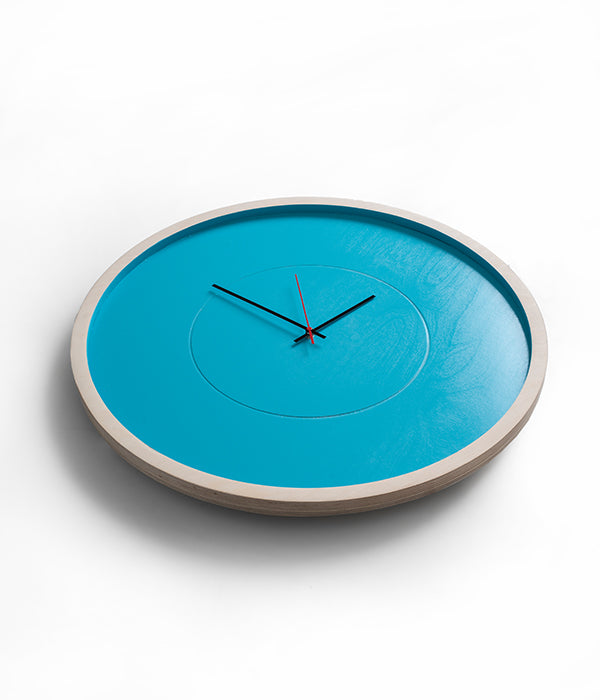 Large Deep Frame Round Clock - Turquoise – Native Decor