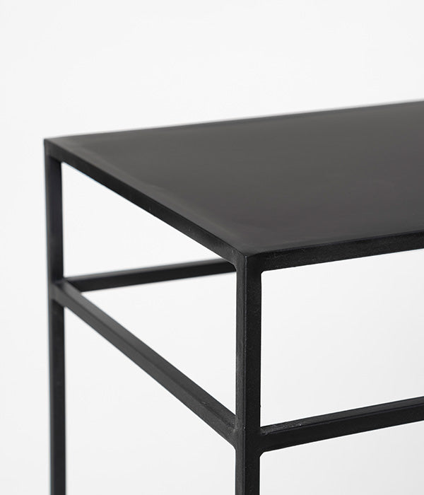 Matt Black Console Table – Native Decor