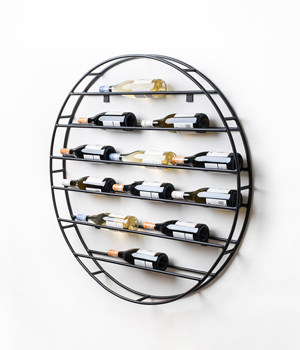 Round Wall Mounted Wine Rack – Native Decor