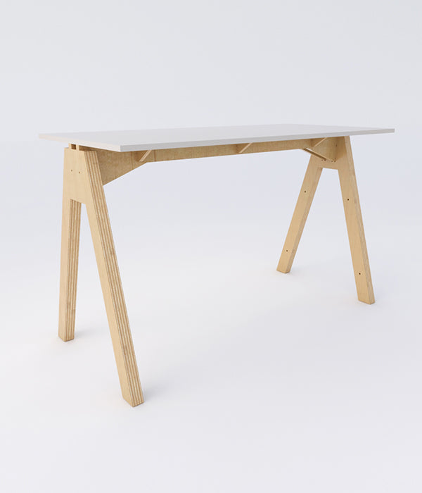 Simple A Desk - White