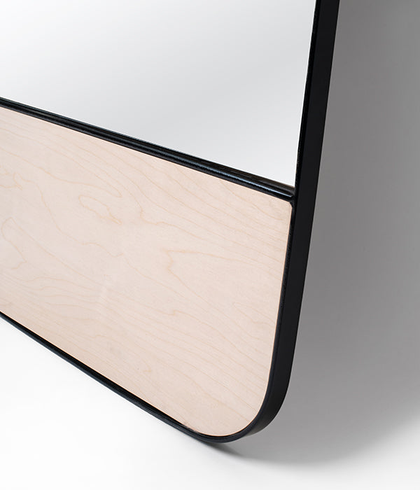 Rectangular Rounded Mirror On A Stand Stand Tall Rounded Rect Mirror - Thin Frame – Native Decor